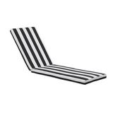 Outdoor Lounge Chair Cushions Patio Chaise Lounge Replacement Cushions Funiture Seat Cushions Chair Pads (Black Striped-1 pcs)