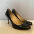 Kate Spade Shoes | Kate Spade Italian Giselle Oxford Black Patent Leather Round Toe Pumps Heels | Color: Black | Size: 7