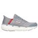 Skechers Men's Slip-ins: Max Cushioning Premier Sneaker | Size 11.0 | Gray/Red | Textile/Synthetic | Machine Washable