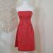 Anthropologie Dresses | Anthropologie Tabitha Crosshatch Red Strapless Dress! Size 4 | Color: Red | Size: 4