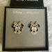 Disney Jewelry | Nwt Disney X Baublebar Minnie Mouse Clear Sparkly Crystal Bow Smiling Earrings | Color: Black/Gold | Size: 1”