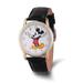 Disney Accessories | Disney Ladies Size Black Strap Mickey Mouse W/Moving Arms 35mm Watch | Color: White | Size: 9