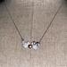 Disney Jewelry | Disney Sterling Mickey And Minnie Mouse Goldtone Heart 18” Necklace Cubic Zircon | Color: Silver | Size: Os