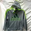 Adidas Jackets & Coats | Adidas Hooded Pullover Jacket Boys Sz 8 | Color: Gray/Green | Size: 8b