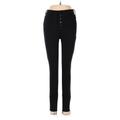 Carly Jean Jeans - Mid/Reg Rise Skinny Leg Denim: Black Bottoms - Women's Size 3 - Black Wash