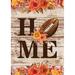 Toland Home Garden Toland Floral Football Home Inch Football Flag Fall Double Sided Metal in Brown/Orange/Red | 40 H x 28 W in | Wayfair 1012657