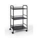 SunnyPoint Utility Cart Metal in Black | 31.1 H x 16.93 W x 12.01 D in | Wayfair WF-YP-3TC-B