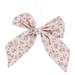 Northlight Seasonal 5.5" Floral Single Loop Christmas Bow Decoration Fabric in Pink | 5.5 H x 4.5 W x 0.25 D in | Wayfair NORTHLIGHT SH93294