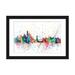 East Urban Home Rainbow Splash Skyline Series: New York City, New York, USA Painting Print on Wrapped Canvas Metal in Blue/Green/Orange | Wayfair