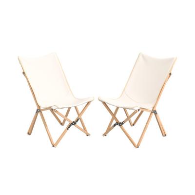 Costway Set of 2 Bamboo Dorm Chair with Storage Po...