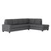 Gray Sectional - Latitude Run® 2 - Piece Upholstered Sectional Microfiber/Microsuede | 26 H x 91.33 W x 33.5 D in | Wayfair