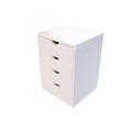 Caisson 4 tiroirs bois massif Blanc