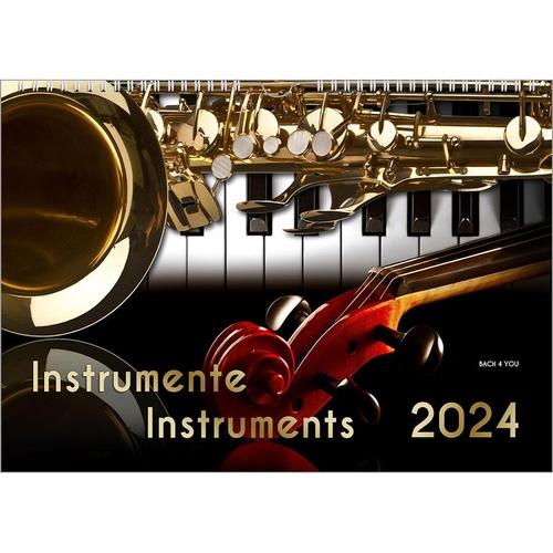 Musikinstrumente, Ein Musik-Kalender 2024, Din A3