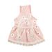 Bluethy Dog Cat Dress Big Hem Lace Flower Print Sleeveless Pleated Dress-up Breathable Princess Style Sling Dress Pet Clothes