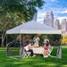 10' x 10' Outdoor Patio Gazebo, Portable Folding Tent with Removable Mosquito Netting & Pop Up Canopy, Suitable for Lawn, Garden