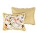 Kelsa Set of 2 Standard and King Floral Pillow Sham Set, Polyester, Gold