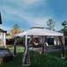 10' x 10' Outdoor Patio Metal Frame Gazebo, Versatile Outdoor Canopy Tent with Double Vented Roofs and Zippered Curtains