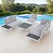 Modern Garden Sectional Sofa Set, 5-Piece Outdoor Patio Set, Grey