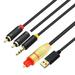 USB Fiber Optic Digital Analog Audio Cable AUX SPDIF Digital Fiber Optic to 3.5mm + 2 RCA Jack Converter