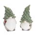 Set of 2 Gnome with Tree Hat Christmas Tabletop Figurines 7"