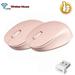 2.4GHz Wireless Optical Mouse Mice & USB Receiver for PC Laptop Computer 1600DPI [Pink 2 Pcs]