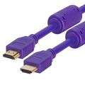 Cmple - HDMI Cable 3FT High Speed HDTV Ultra-HD (UHD) 3D 4K @60Hz 18Gbps 28AWG HDMI Cord Audio Return 3 Feet Purple