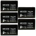 5x Pack - Compatible Safe Power 650 Battery - Replacement UB1270 Universal Sealed Lead Acid Battery (12V 7Ah 7000mAh F1 Terminal AGM SLA) - Includes 10 F1 to F2 Terminal Adapters