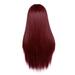 DOPI Long Lady Straight Red Hair Fashion Mechanism Wig Net Rose wig