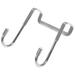 NUOLUX 2 Pack Over Cabinet Door Double Hooks Strong Stainless Steel Multiple Use S Shaped Hanging Over The Door Hooks Use for Kitchen Cabinet Drawer Bathroom Wardrobe Office