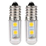 NUOLUX 2PCS Energy Saving Light Bulbs Refrigerator Fridge Light Bulbs LED Lamp Bulbs for Fridge Range Hood Sewing Machine (E14 110V White Light)