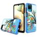 For Samsung Galaxy A12 S127DL SM-A125 Slim Lining Brushed Hybrid Phone Cover Case - Lining Owl