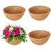 4 Pack 12 inch Round Hanging Basket Coco Fiber Liners Coconut Liners Replacement Casewin Natural Coconut Liner for Hanging Basket Garden Flower Pot Plant Pot
