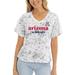 Women's Gray Arizona Wildcats Faye Ruffle V-Neck T-Shirt