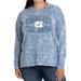 Women's Carolina Blue North Tar Heels Brandy Tie-Dye Long Sleeve Tri-Blend Pullover Top