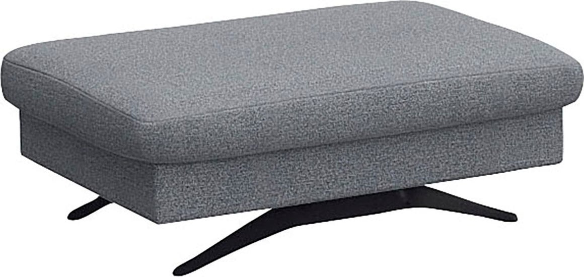 Pouf FLEXLUX "Glow Sitzhocker, Polsterhocker", blau (navy blau), B:95cm H:81cm T:65cm, Leder, Poufs, Hocker mit Stauraum, Fuß schwarz