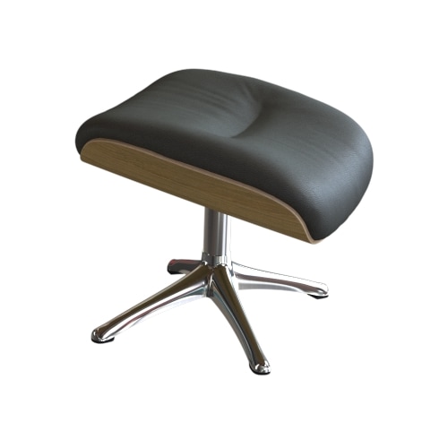 Fußhocker FLEXLUX "Aarhus, für Entspannung, Ergonomischer Komfort, Klassisches Stil", weiß (warm mineral weiß), B:44cm H:39cm T:35cm, 100% Echteder, Hocker, Weicher Stoff oder Echtleder, Robustes Alu fuß, Gestell in Holzoptik Image