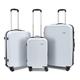 Snug 3pc Suitcase Set, Luggage Sets with 4 Wheel Suitcase | Lightweight Suitcase with TSA Lock | Hard Shell Suitcase, Carry On Suitcase, Cabin Suitcase, Medium Suitcase (Grey)