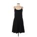 Ann Taylor LOFT Casual Dress - A-Line Scoop Neck Sleeveless: Black Print Dresses - Women's Size Small
