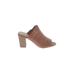 Adam Tucker Heels: Brown Print Shoes - Women's Size 10 - Open Toe