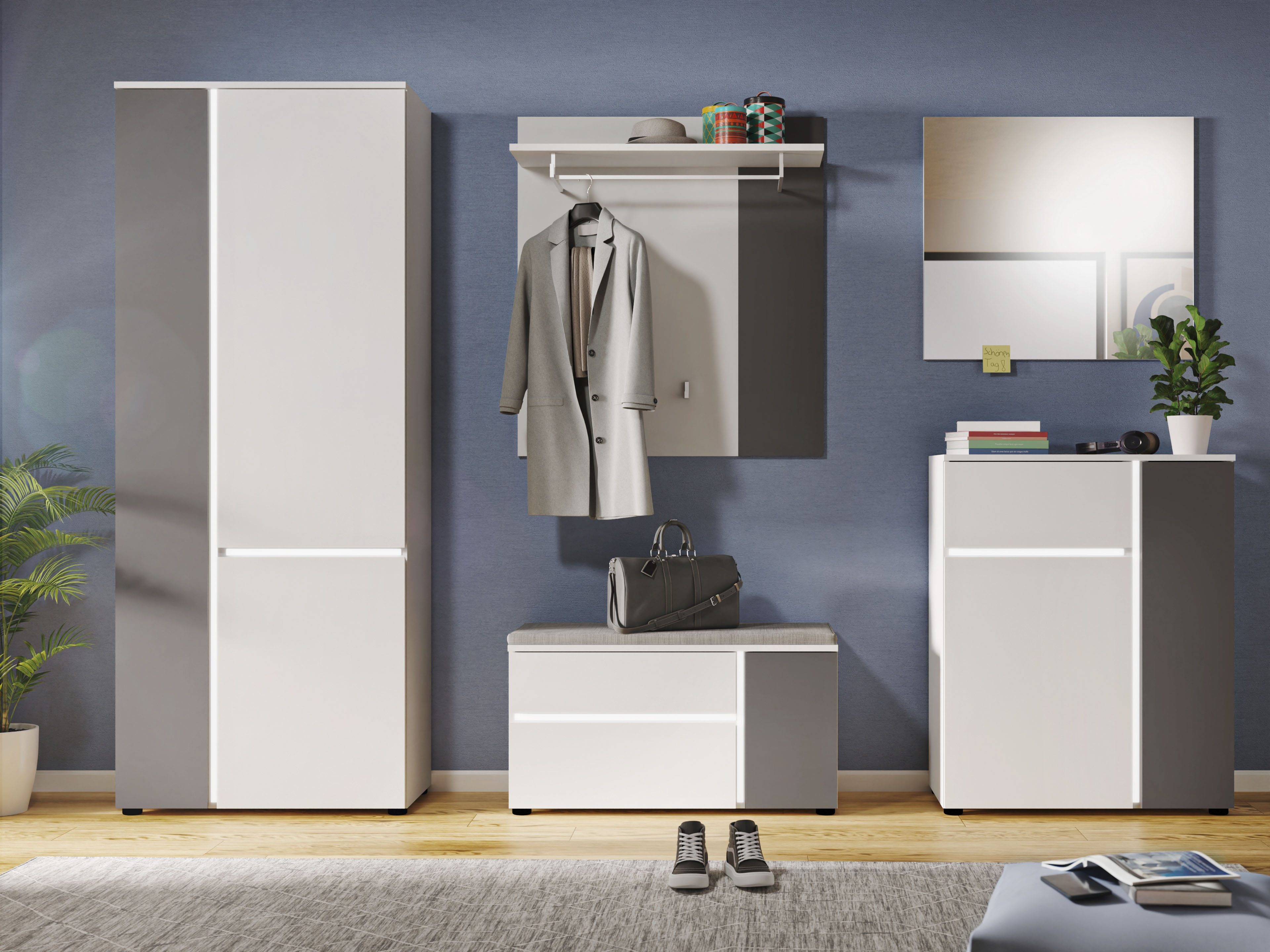 „Sitzbank INOSIGN „“Gravit““ Sitzbänke Gr. B/H/T: 85 cm x 44 cm x 37 cm, weiß Inosign Breite ca. 85 cm“