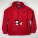 Disney Tops | Disney Pullover Hoodie Mickey Red Adult Unisex Extra Large | Color: Red | Size: Xl