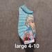 Disney Accessories | Disney Frozen Ll Girls No Show Socks | Color: Blue/Purple | Size: Large 4-10