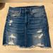 American Eagle Outfitters Skirts | Aeo Hi-Rise Denim Skirt Sz 4 | Color: Blue | Size: 4