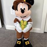 Disney Holiday | Fall Holiday Thanksgiving Disney 24 In Tall Mickey Mouse Pilgrim Greeter | Color: Brown | Size: 24”