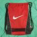 Nike Bags | Nike Draw String Backpack Adults Red Black Travel Gym Casual Lightweight | Color: Black/Red | Size: Os