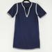 J. Crew Dresses | J Crew Dress Womens Extra Small Navy Blue V Neck Tunic Knit Shift Short Sleeve | Color: Blue | Size: Xs