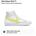 Nike Shoes | Nike Blazer White/Lemon Venom - Womens 7.5 | Color: Green/White | Size: 7.5