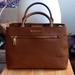 Michael Kors Bags | Michael Kors Large Satchel Bag With Handles, Cognac, Euc Ten Pockets | Color: Tan | Size: 12.5x9