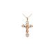 Men's Cross Necklace in 9ct Three-Tone Gold