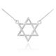 Men's Star of David Necklace in 9ct White Gold